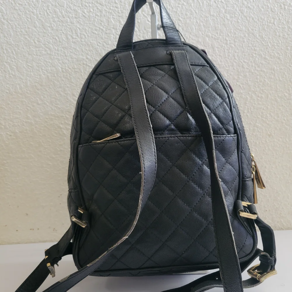 Michael Kors Black Quilted Backpack